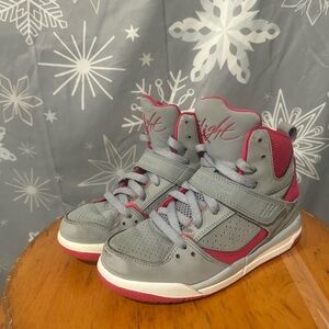 Jordan Kids High-Top Sneakers - Gray and pink